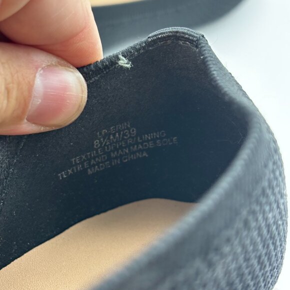 Lucky Brand Erin Black Knit Flats Women 8.5 Round Closed Toe Slip On Ballet Shoe - Picture 8 of 8